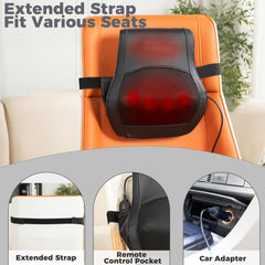 Brelley masaje lumbar en silla mostrando soporte y confort diario
