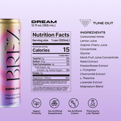 BRĒZ Dream en mesa junto a libro y vela creando ambiente de calma