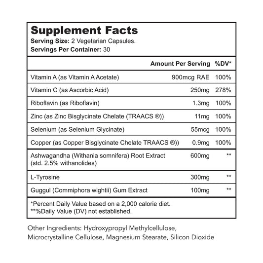 Bright Naturals etiqueta lateral con lista de ingredientes y dosis clara