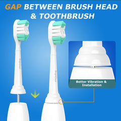BrightDeal cabezal montado en mango Philips Sonicare demostrando ajuste snap-on