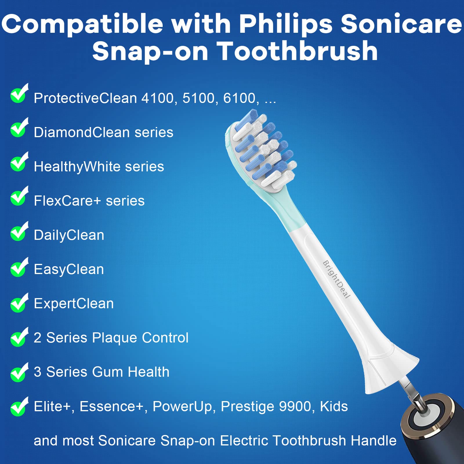 BrightDeal primer plano de cerdas DuPont, limpieza profunda eficaz