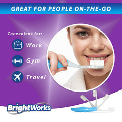 BrightWorks detalle del limpiador de lengua que mejora el aliento