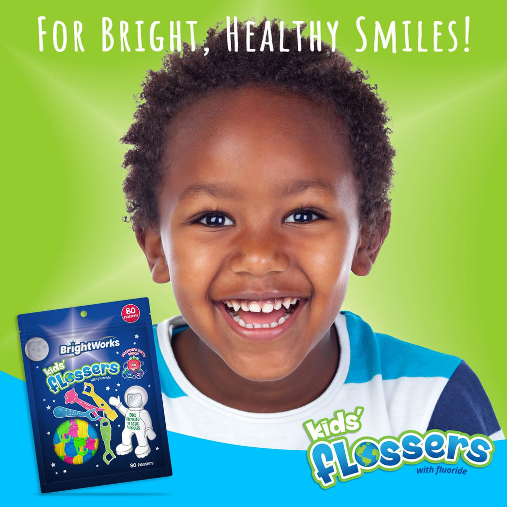 BrightWorks primer plano del hilo dental que facilita la limpieza interdental