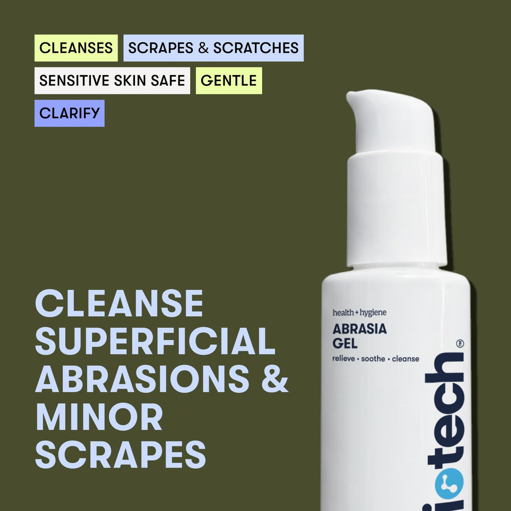 BRIOTECH Abrasia Gel textura en gota muestra gel transparente y calmante