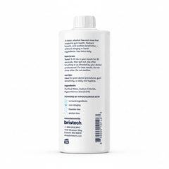 Escenario de baño con BRIOTECH Oral Swish entre productos, rutina oral completa