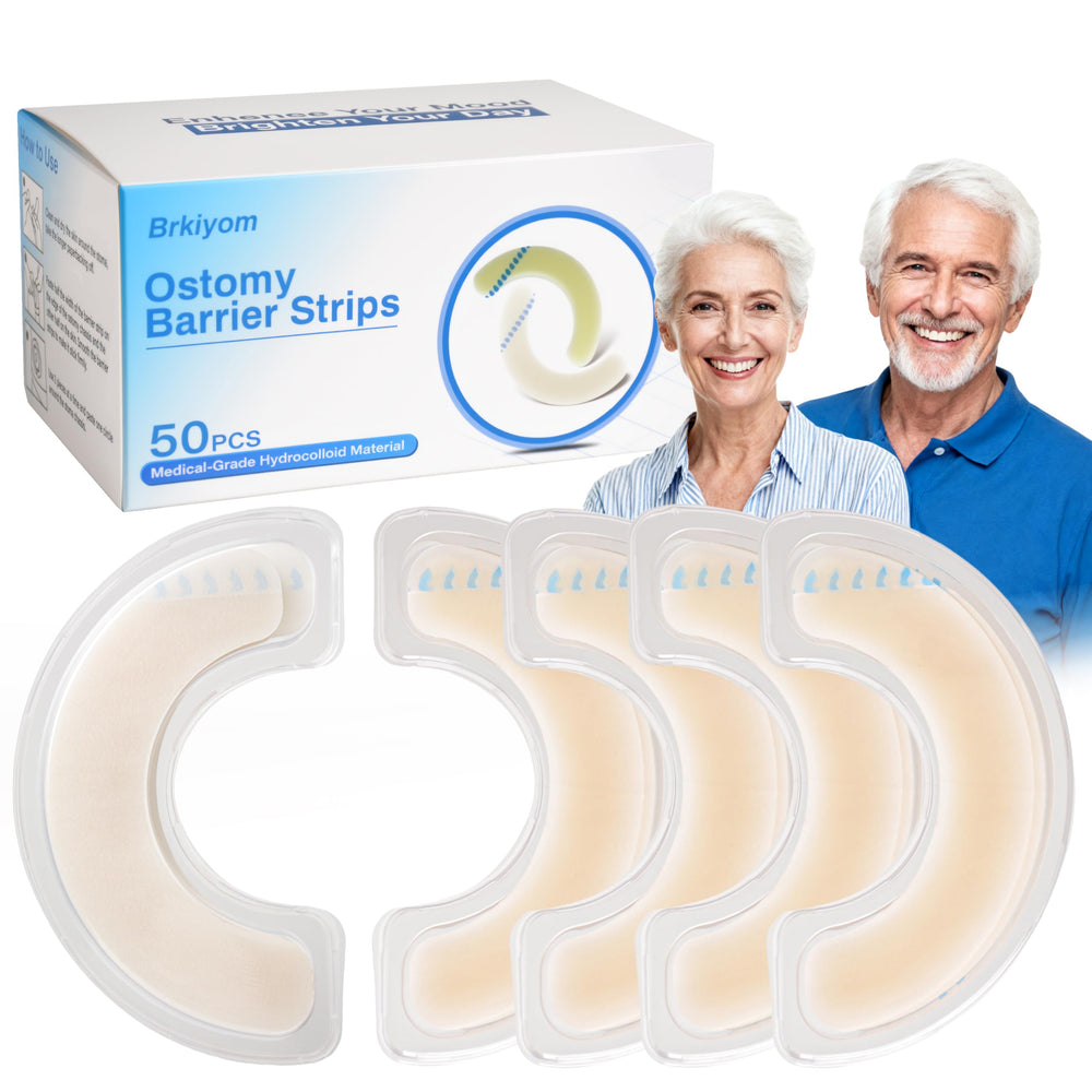 Brkiyom empaque frontal mostrando 50 tiras y claridad del contenido