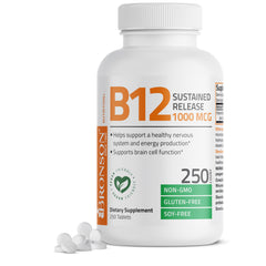 Bronson frasco al frente mostrando etiqueta clara y beneficio energético