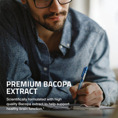 Etiqueta de Bronson Bacopa con información de fabricación y calidad