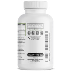 Detalle de etiqueta Bronson bilberry con ingredientes y certificaciones cGMP visibles