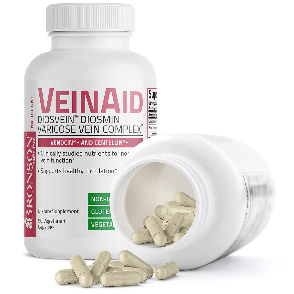 Bronson cápsulas en mano escala visual y conveniencia diaria