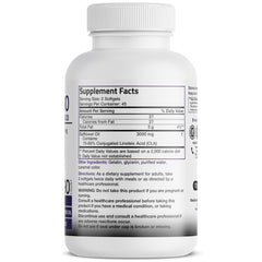 Bronson etiqueta lateral mostrando dosis y certificación cGMP como ventaja