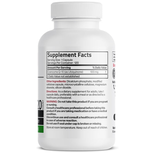 Bronson CoQ10: cápsulas para energía celular, antioxidante natural.