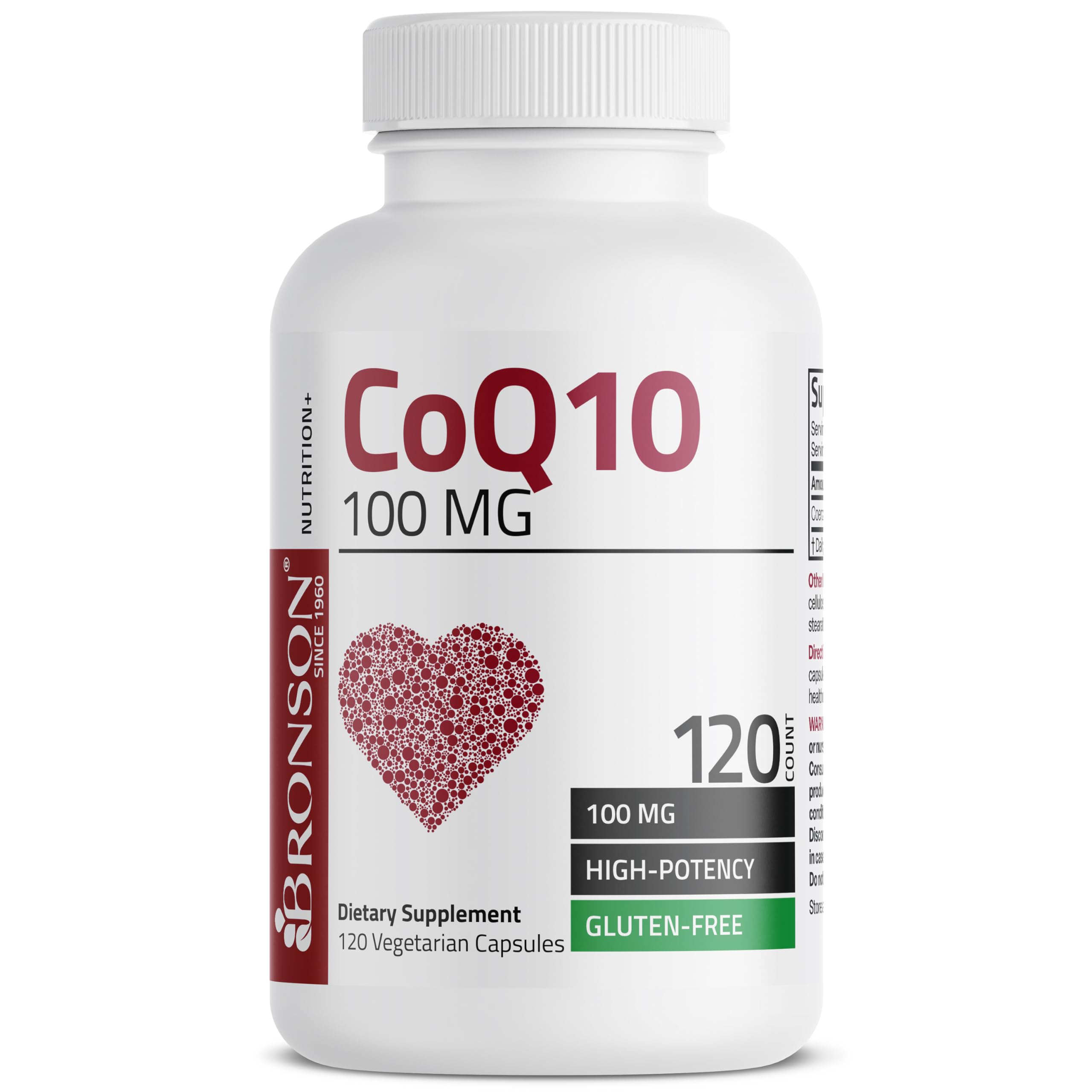 Bronson frasco abierto con cápsulas resaltando cantidad del envase