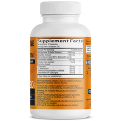 Bronson etiqueta nutricional con composición y dosis clara
