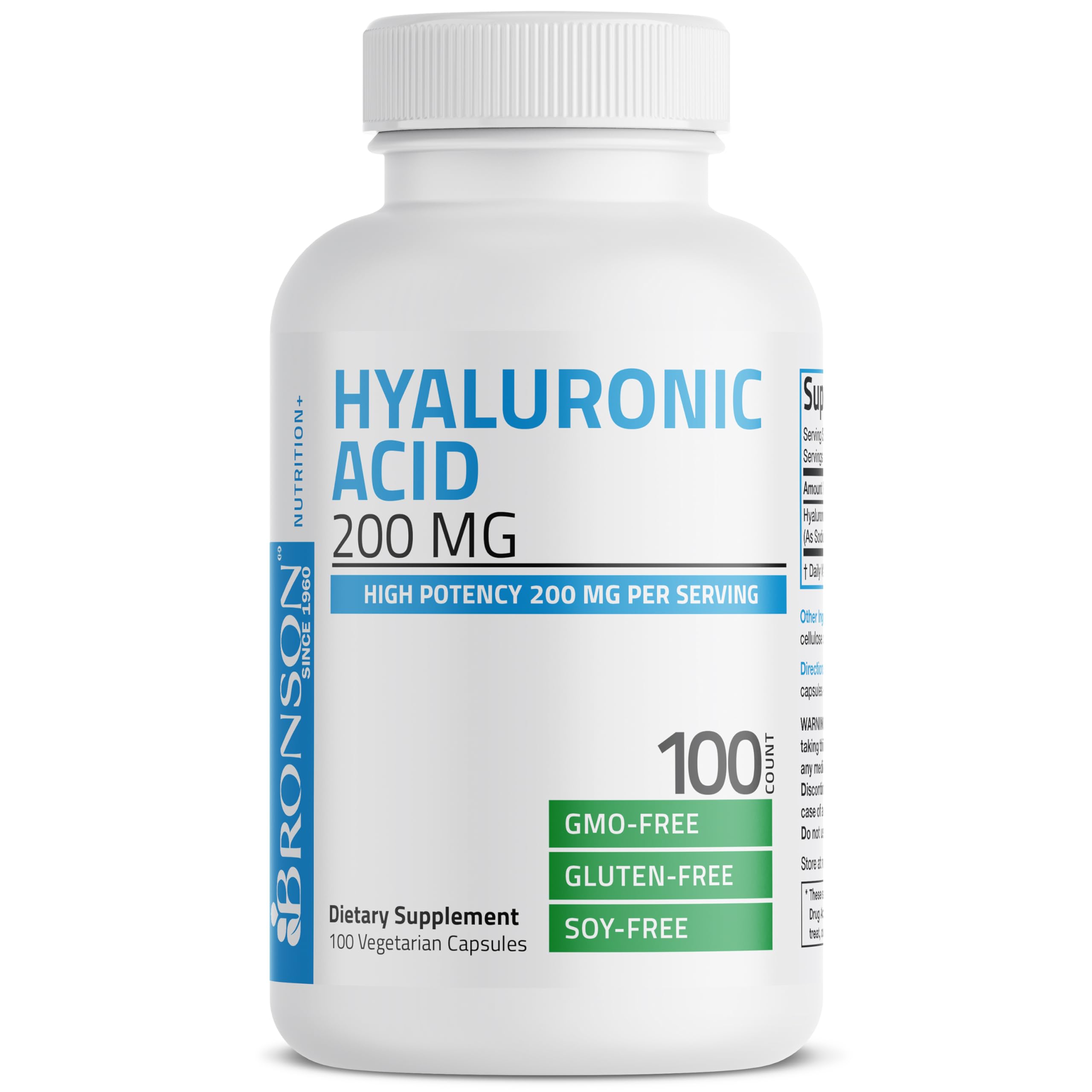 Bronson etiqueta nutricional legible que evidencia dosis y pruebas