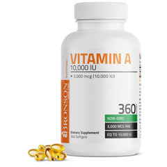 Bronson frente del envase mostrando 360 softgels y confianza de calidad