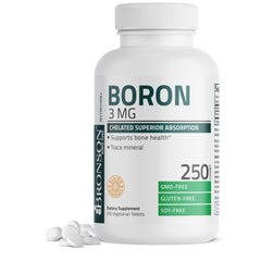Bronson envase frontal Boron 3 mg mostrando diseño y cantidad