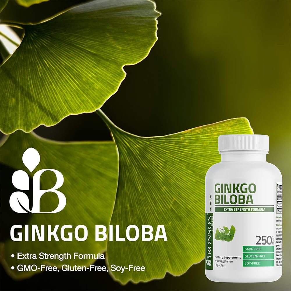 Bronson Ginkgo Biloba: cápsulas vegetarianas para un estilo de vida saludable.