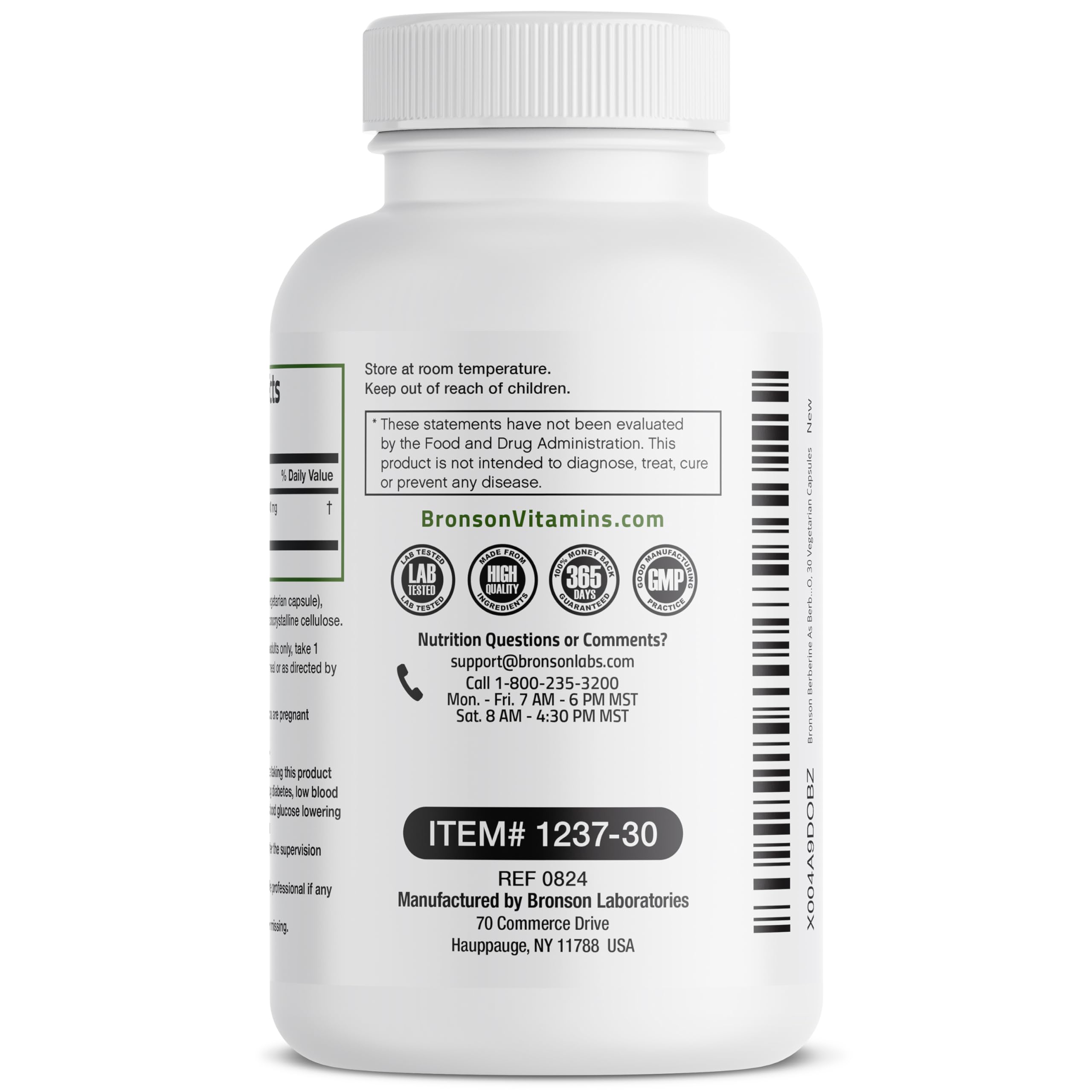 Bronson planta berberis aristata como origen del ingrediente natural