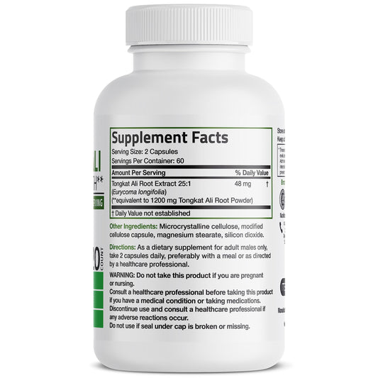 Bronson Longjack capsules, vegan-friendly daily energy and stamina support.