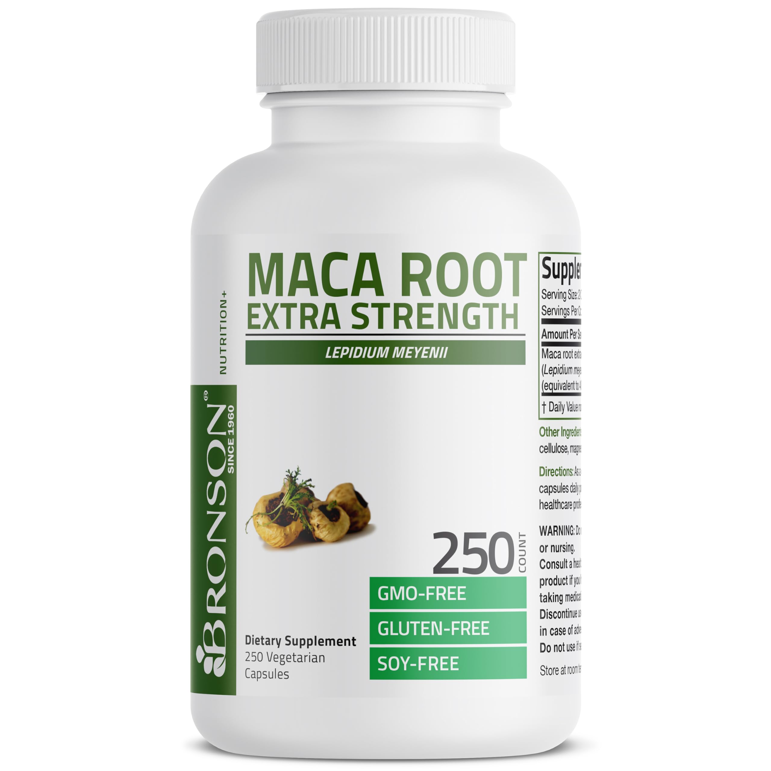Bronson Maca libre de gluten para dietas equilibradas.