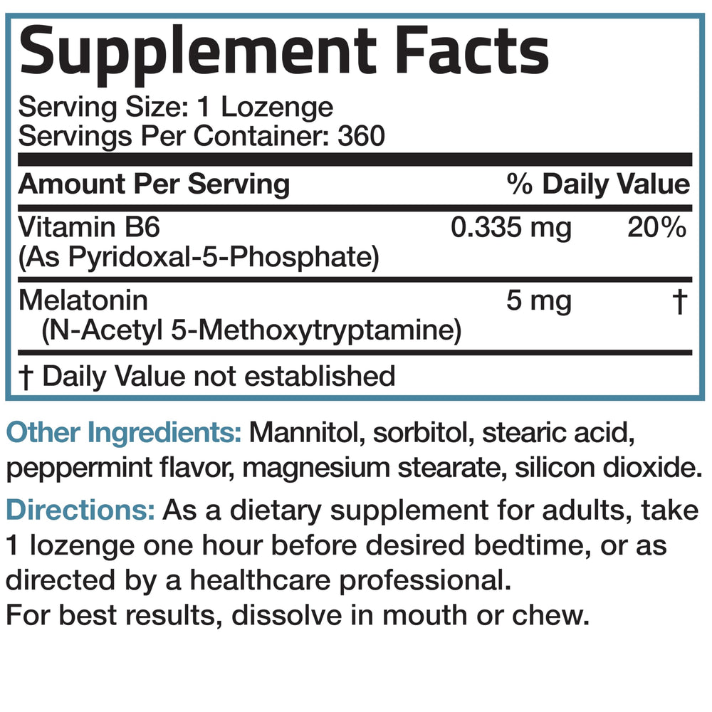 Bronson Melatonina 5mg uso nocturno recomendado para relajación previa al sueño