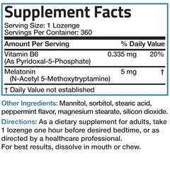 Bronson Melatonina 5mg uso nocturno recomendado para relajación previa al sueño
