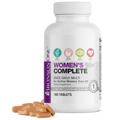 Bronson frasco frontal del multivitamínico para mujeres 50+ que inspira confianza