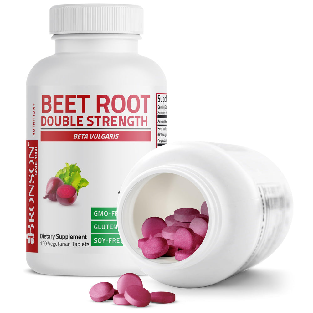 Bronson Beet Root Double Strength fórmula vegana para dietas sin productos animales.