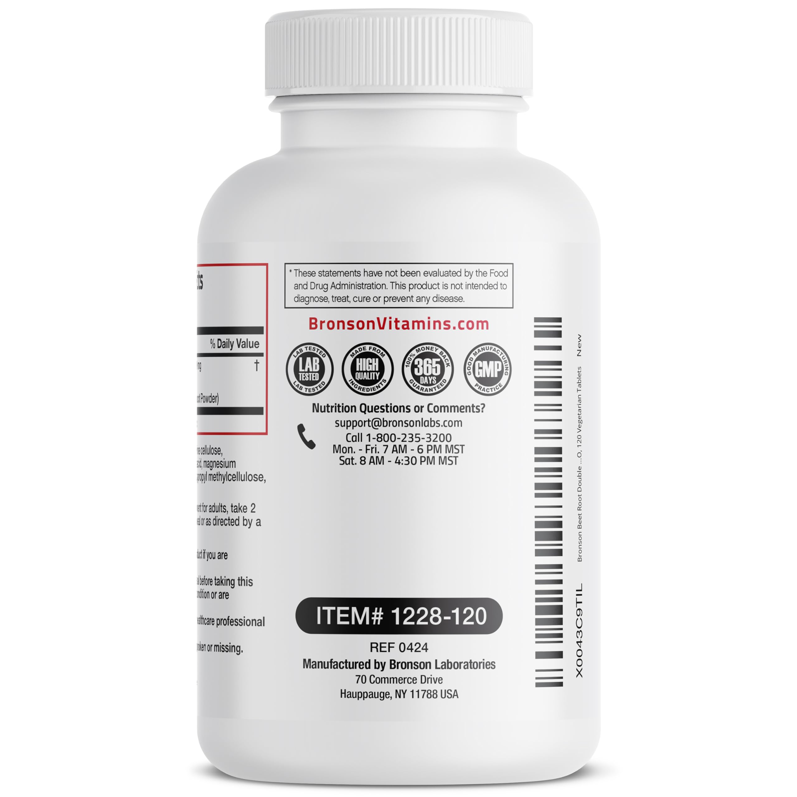 Bronson Beet Root Double Strength uso diario para estilo de vida activo.