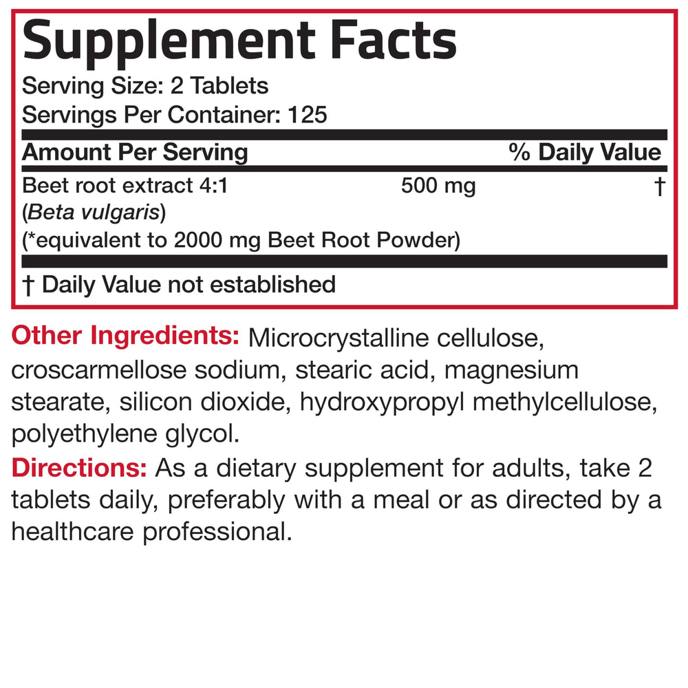 Bronson Remolacha pastillas vista general del envase para el día a día.