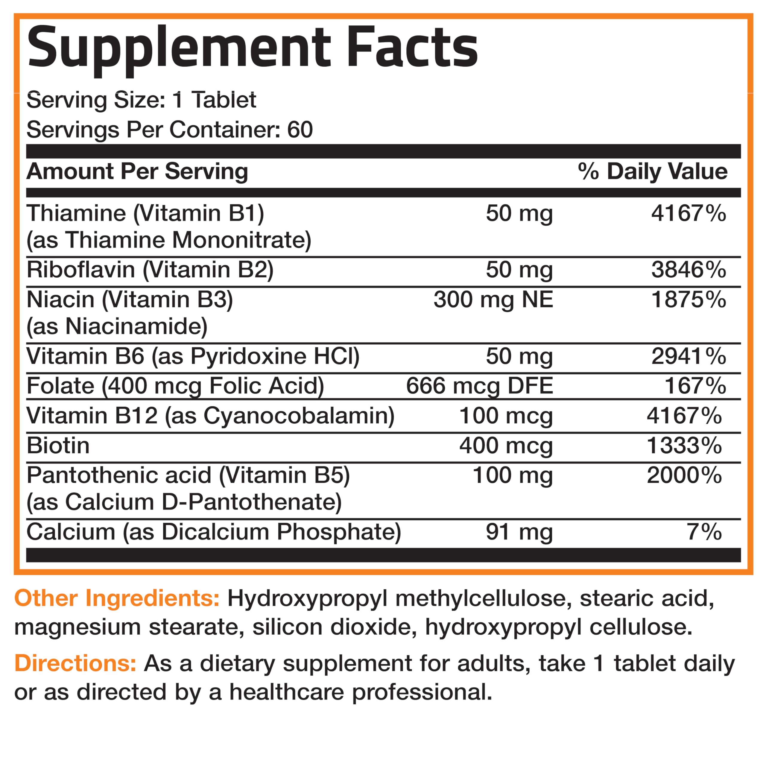 Bronson Super B etiqueta nutricional legible que muestra pruebas de calidad