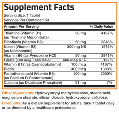 Bronson Super B etiqueta nutricional legible que muestra pruebas de calidad