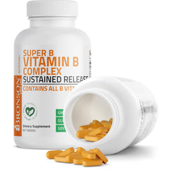 Bronson Super B lista de ingredientes destacando vitaminas B completas y calidad