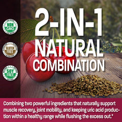 Bronson Tart Cherry Extract Celery Seed Capsules - cápsulas en mano para uso diario
