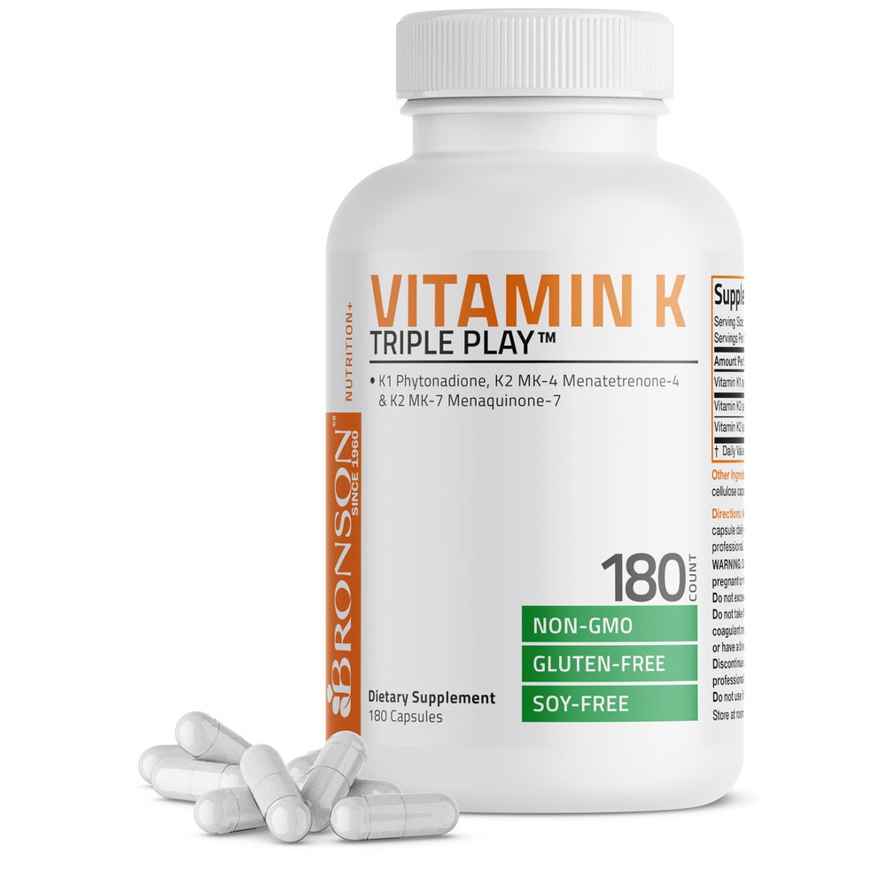 Bronson bote frontal mostrando 180 cápsulas y marca para opción de suministro prolongado