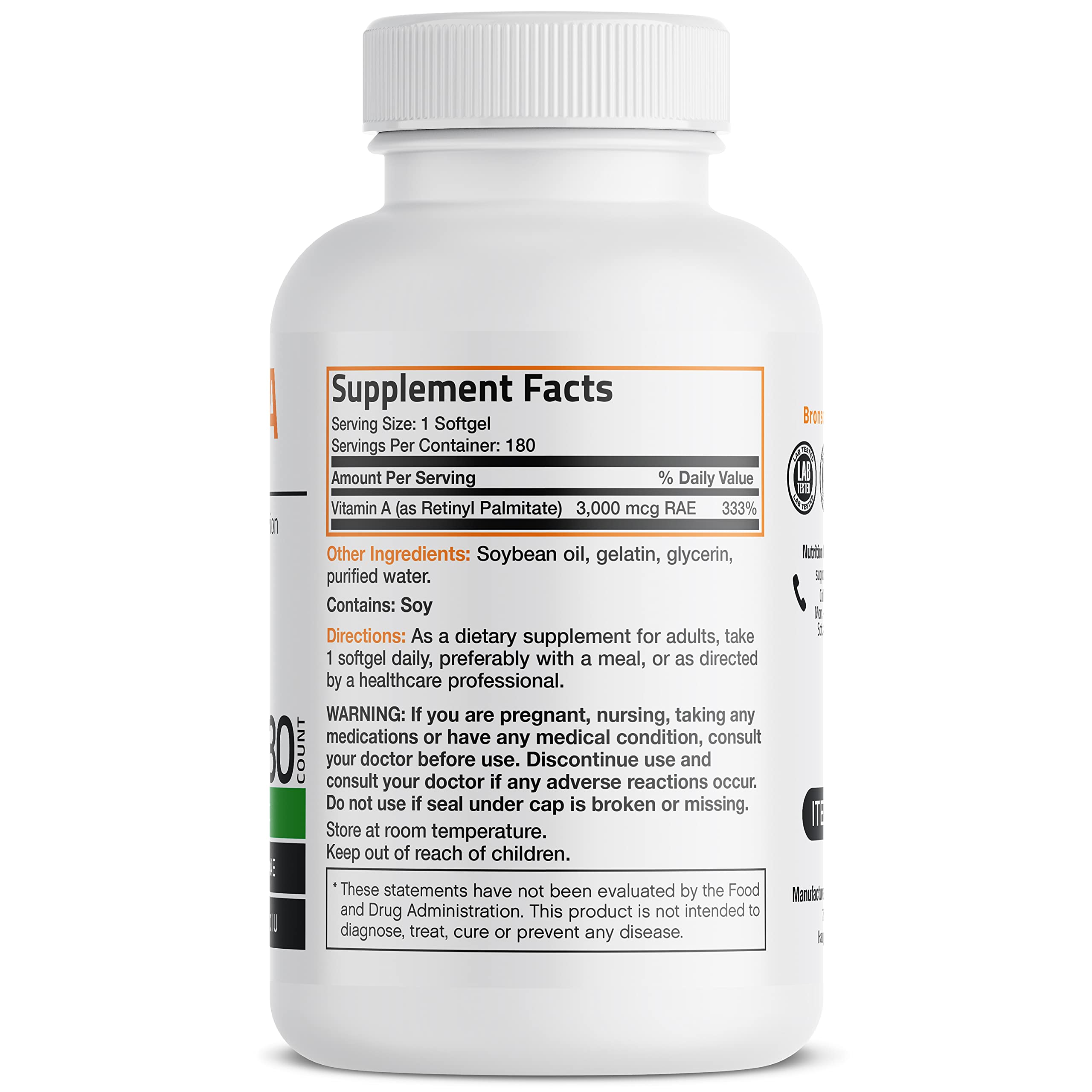 Bronson close-up de una cápsula blanda que facilita la ingesta diaria