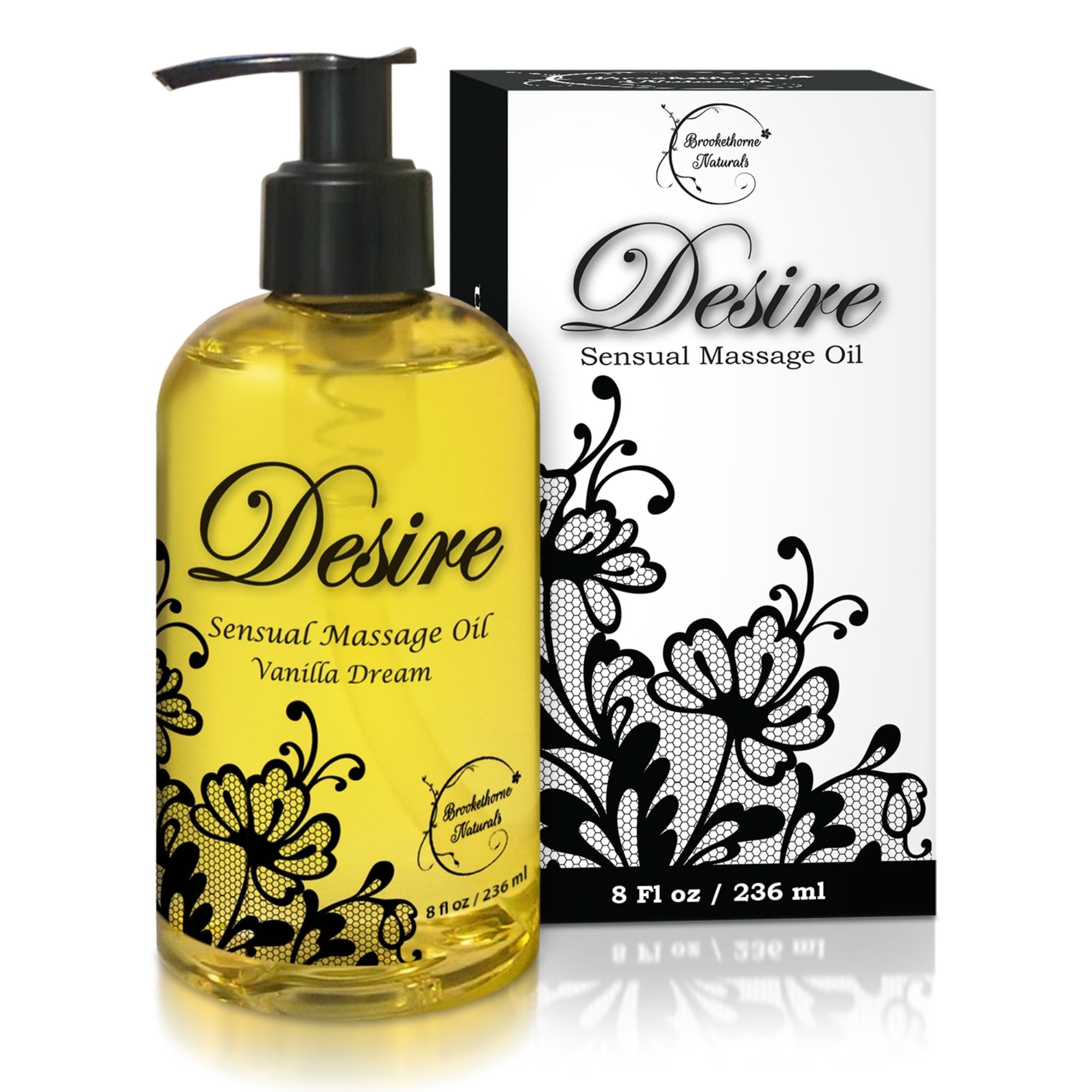 Brookethorne Naturals botella frontal 8oz mostrando diseño y tamaño conveniente
