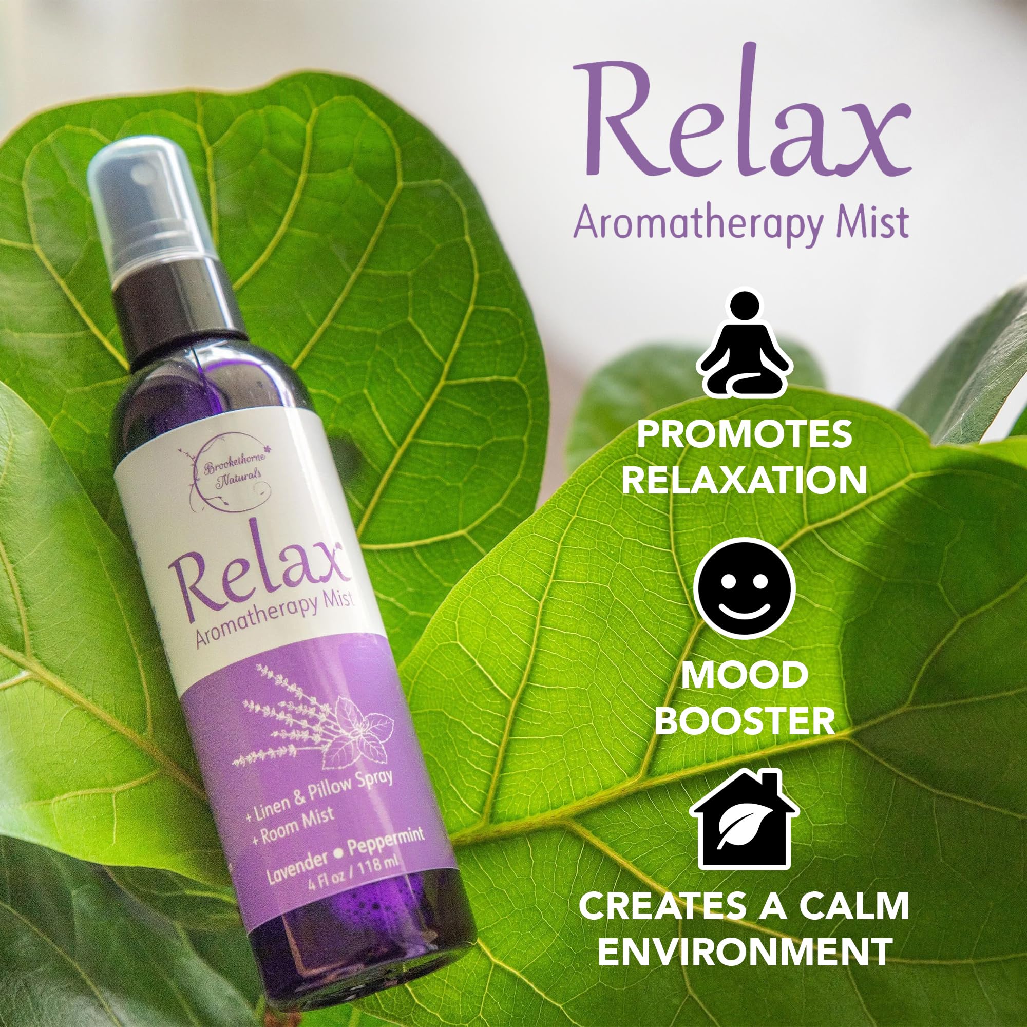 Brookethorne Naturals spray en dormitorio creando ambiente tranquilo y acogedor