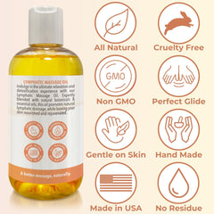 Brookethorne Naturals aceite en uso con rodillo para mejor deslizamiento terapéutico