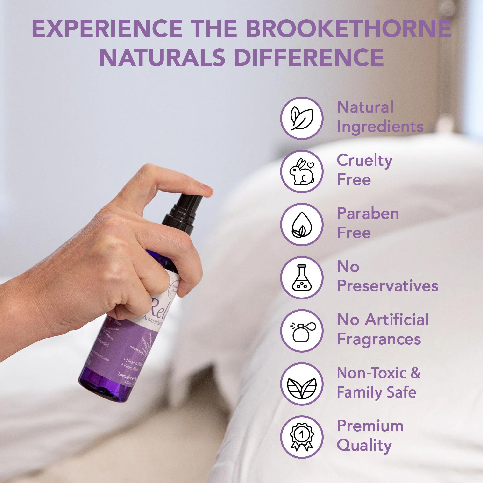 Brookethorne Naturals etiqueta con ingredientes claros y seguridad ecológica