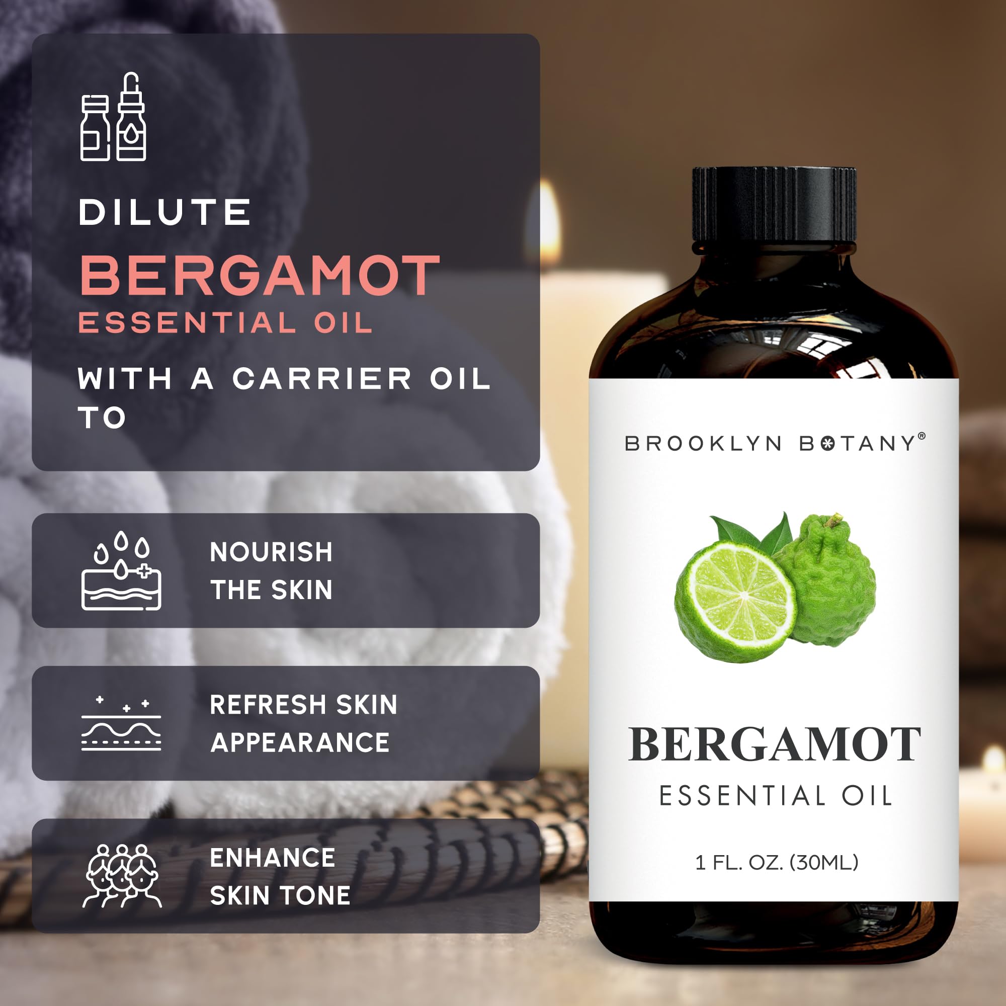 Brooklyn Botany aceite en difusor ilustrando aroma fresco y ambiente limpio