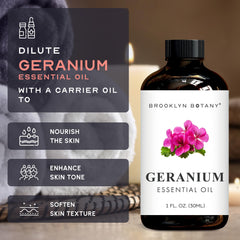 Brooklyn Botany aceite de geranio en difusor, mejora ambiente floral