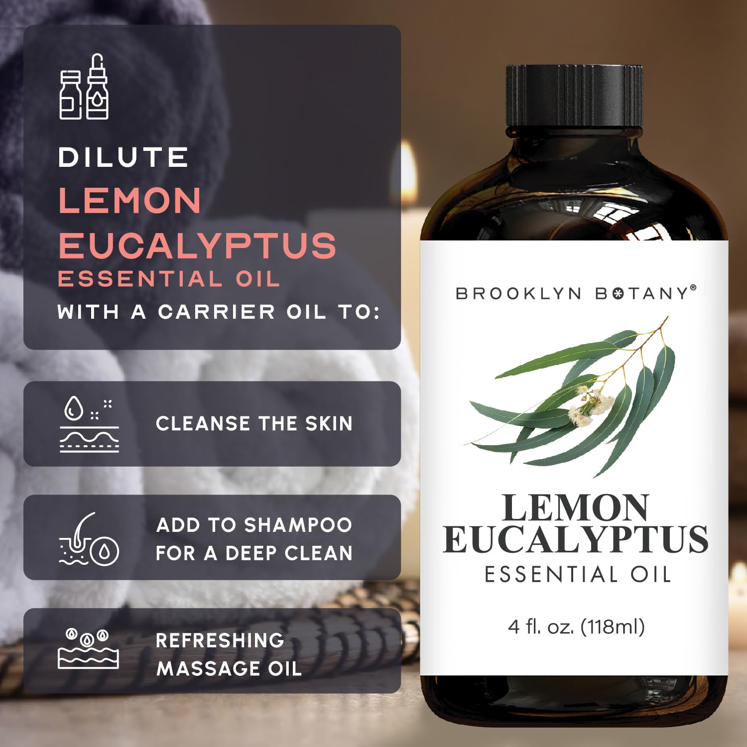 Brooklyn Botany primer plano del vidrio ámbar que protege el aceite