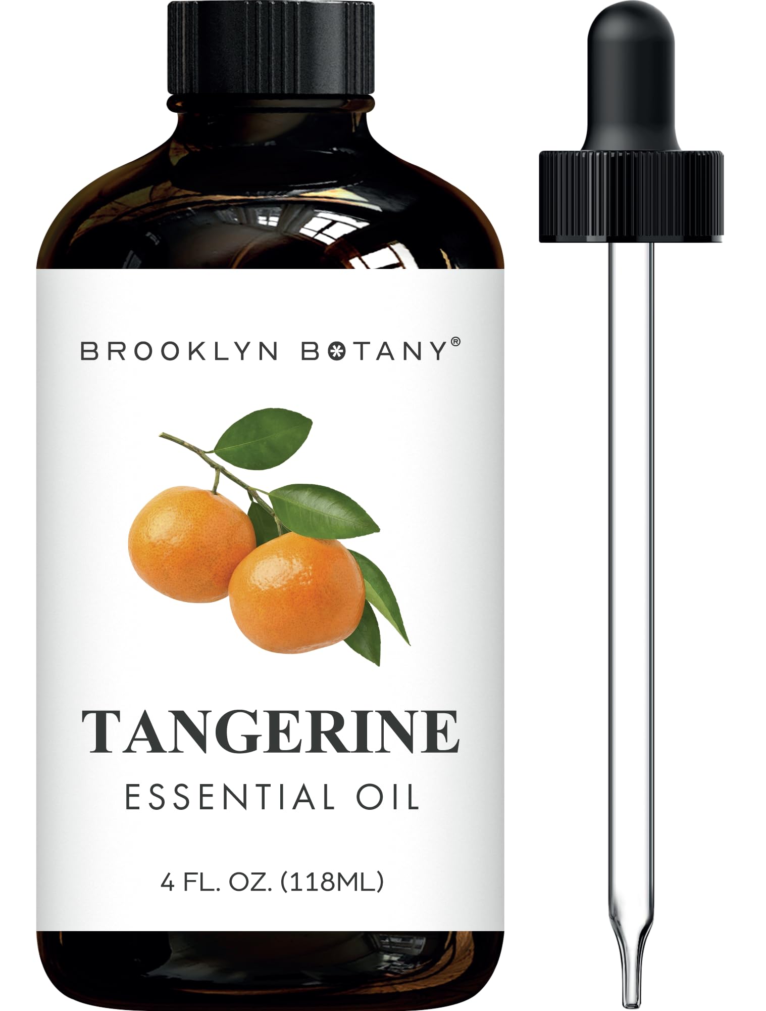 Brooklyn Botany botella frontal de mandarina en vidrio ámbar para conservación