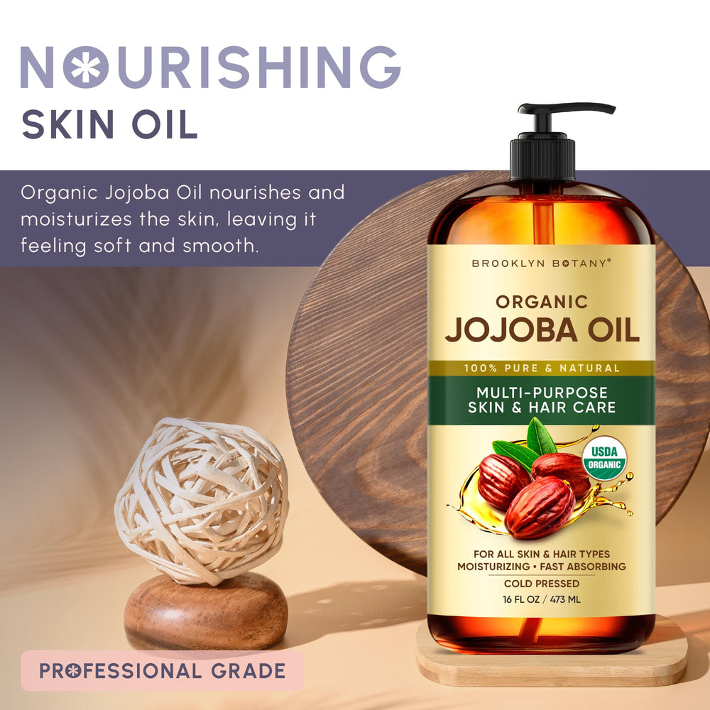 Brooklyn Botany gotas de aceite de jojoba textura pura para piel más suave