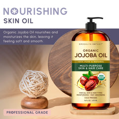 Brooklyn Botany gotas de aceite de jojoba textura pura para piel más suave