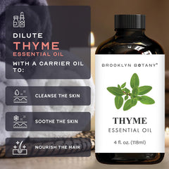 Brooklyn Botany aceite de tomillo en difusor encendido creando ambiente relajante