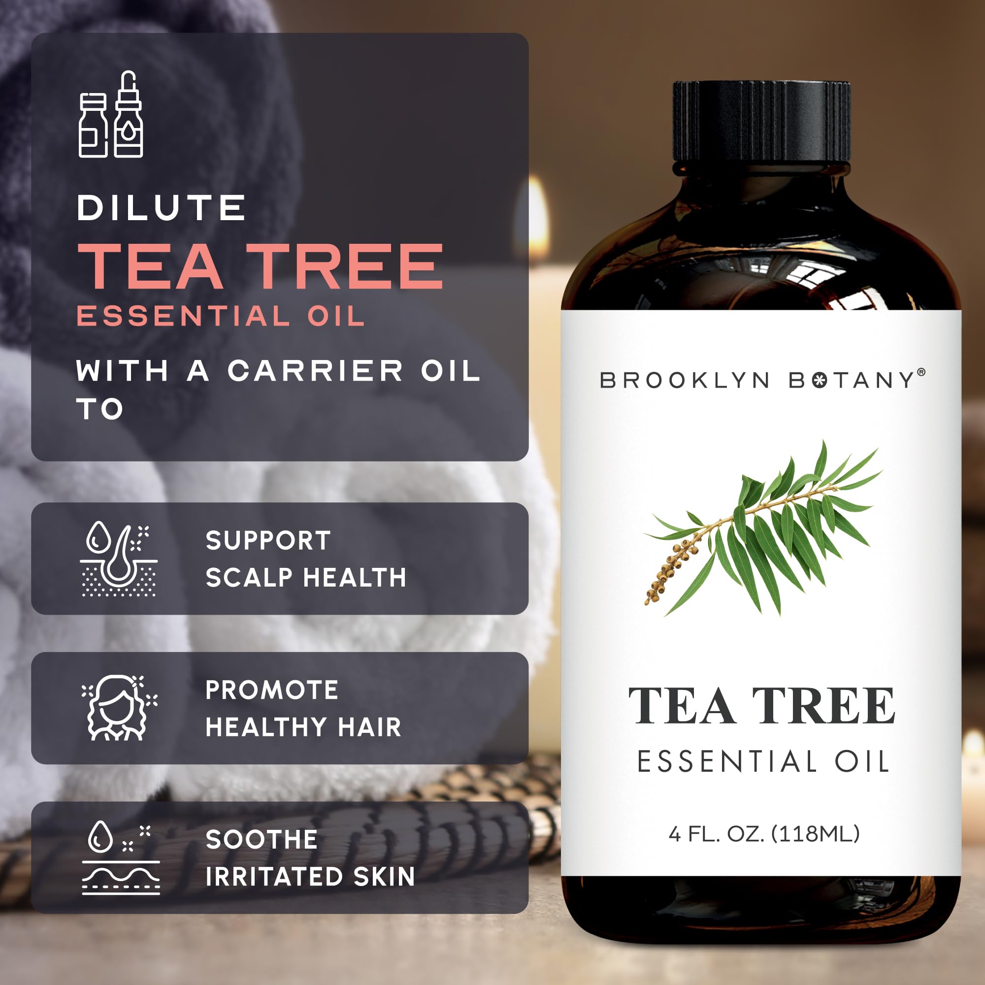 Brooklyn Botany aceite en difusor doméstico, ambiente aromático equilibrado