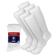 Brooklyn Socks vista frontal del paquete, seis pares blancos para comodidad diaria